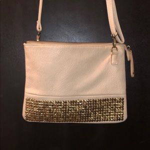 Tan and studded cross body